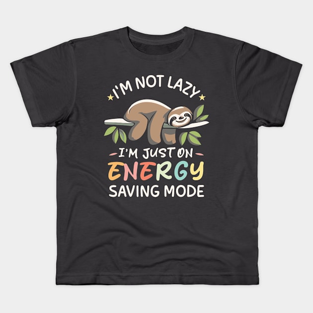 Lazy Sloth Kids T-Shirt by Yopi